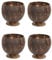 Zghhc 4 Pièces Tasse De Noix De, Coquille De Noix De Bière Café Boisson Froide Tasse Bol De Noix De Tasses De Fête Hawaïennes Tasses À Vin Tasse À Thé Verres À Tasse De Camping Décoration