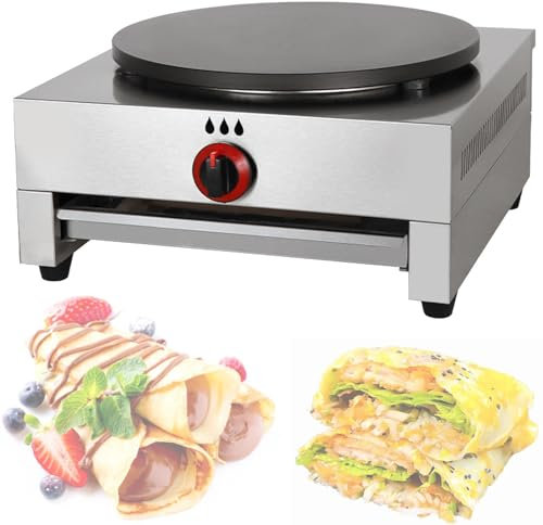 XSDAJSD Antihaft-Grillpfanne, Pfannkuchen-Grillmaschine, Crêpes-Maker, 15,7 Zoll Pfannkuchen-Grillplatte, kommerzielle Crêpe-Pfanne, Pfannkuchen-Maker, Desktop-Tortillas-Maker