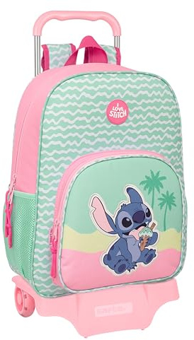 safta Stich Ice Cream Schulrucksack mit Trolley 905, ideal für Kinder verschiedener Altersgruppen, bequem und vielseitig, Qualität und Widerstandsfähigkeit, 33 x 14 x 42 cm, Rosa, M, Casual