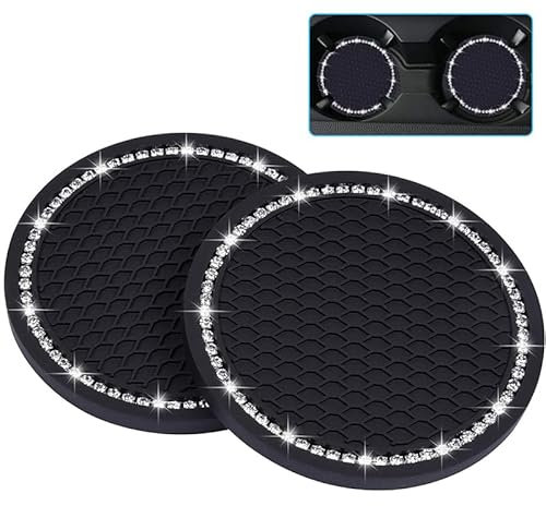 WLFgxr 2 Pièces Dessous Verre Voitures, pour Audi TT (2 Seats) Roadster MK2 2007-2014 Anti-Dérapant Porte Gobelet Coaster Voiture Accessoires d'intérieur,A