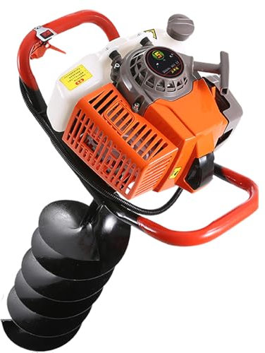 71ccm 2-Takt Benzin-Erdbohrer, Zaunpfosten-Erdlochbohrer, 3000W Pfostenlochgräber, 2-Takt-Augenbohrer Pfostenlochgräber, 100 MM, 150 MM, 200 MM, 250 MM, 300 MM, Zum Graben Von Löchern Auf Eis Oder