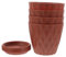 Toddmomy 4 Pièces Lot de Pots de Fleurs Plastiques Pots Ronds pour Plantes Décoratifs pour Plantes Intérieur Drainage Couleur Rouge