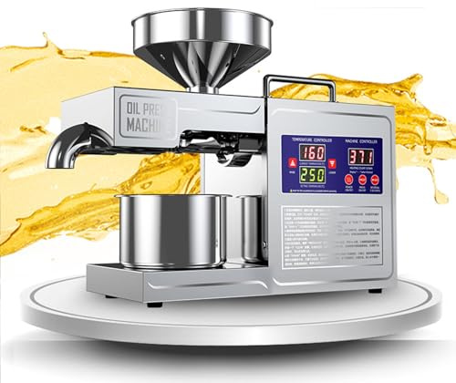Lissontine Versión Mejorada Trituradora De Aceitunas 820w Exprimidor Eléctrico Automático Acero Inoxidable Automático Frío Y Caliente Aceite Prensa Máquina Nueces Semillas Aceite Home820W