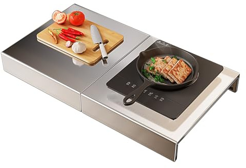 2 PCS Cache Plaque de Cuisson Multi-usages, Couvre Plaque de Cuisson Gaz, Pour Plan de Travail, Planche À Découper, Gain de Place Dans la Cuisine(40x50x9cm/16x20x3.5in)