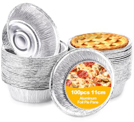 Hejo 100 Stück Runde Aluminium Backformen, 240ml Kuchenformen
