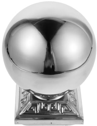 CLISPEED 304 Stainless Steel Stair Railing Handrail Ball Post Cap, Decorative Round Finial Topper for Indoor Stairs, Metal Baluster Cover for Staircase Posts,