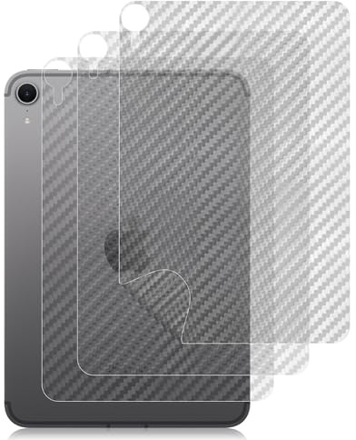 HeeYeal Posteriore per 8,3 iPad mini 7 (A17 Pro) 2024/8,3 Pollici iPad mini 6 2021(A2993/A2995/A2567/A2568), 3 Pezzi Motivo Carbonio antigraffio, Pellicola protettiva posteriore per iPad mini 7th Gen
