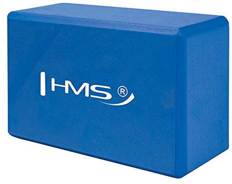 HMS Yoga Yogablock Hartschaumblock Schaumstoff Klotz Blöcke Fitness Pilates (Blau)