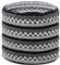 Beliani Pouf Sitzpouf Fußablage weiß schwarz Boho Guntur
