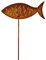 Rost Gartenstecker Fisch 60 cm