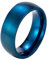 HIJONES Schmuck Herren Europäisch Stil Blau Titan Ring Größe 54 (17.2)