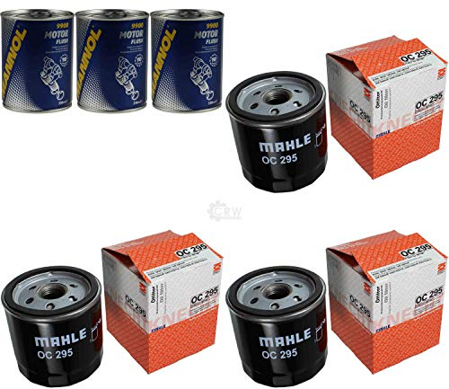 3x Original MAHLE/KNECHT Ölfilter OC 295 + 3x SCT Motor Flush Motorspülung