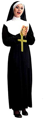 KarnevalsTeufel.de Damenkostüm Nonne Kleid mit Haube (XL)