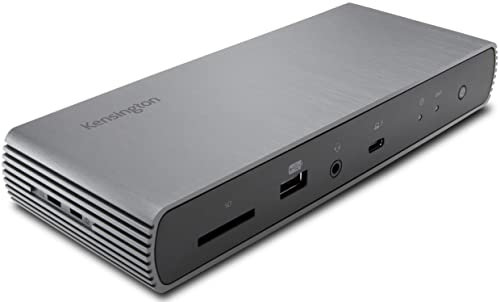 Kensington SD5700T Thunderbolt 4 Docking Station, Dual 4K, 90W PD - Window and Mac OS (K35175NA) Grey