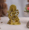 Purpledip Metal Idol Sherawali MATA Durga Ma: Gold-Finish Statue (12200)