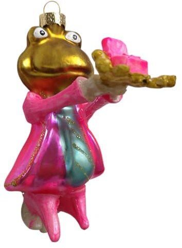 Frosch Mann Heirat Hochzeit Weihnachtsbaumkugel Glas Christbaumschmuck Weihnacht