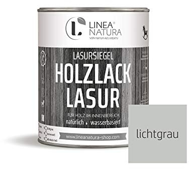LINEA NATURA 3in1 Lacklasur, Beizeffekt und Versiegelung (1 L, Lichtgrau)