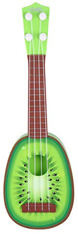 MILISTEN 1PCS Kiwi Obst Form Gitarre Mini Obst Ukulele Kleine Kinder Obst Gitarre Frühen Lernen Pädagogisches Spielzeug für Jungen Und Mädchen (Grün)