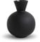 Cooee Design - Vase, Flower vase - Trumpet - Ceramic - Black/Black - (Diameter x Height) 12 x 16 cm