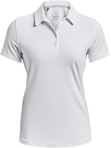 Under Armour Womens Short-Sleeve Polos Ua Playoff Ss Polo, Wht, 1377335-100, SM