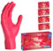 ARNOMED Einweghandschuhe Rot 100 Stück/Box, Nitrilhandschuhe XL, Einmalhandschuhe, Handschuhe Einweg puderfrei, latexfreie Gummihandschuhe, Einweghandschuhe in XS, S, M, L & XL verfügbar