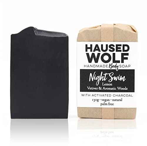 Haused Wolf Duschseife - 130 g - vegan - handmade in Germany - palmölfrei (Night Swim)