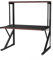 KEVO Étagère de Cuisine sur Pieds pour Micro-Ondes Étagère métallique en Bois et Acier, avec 3 tablettes-65 * 54 * 30cm-Noir