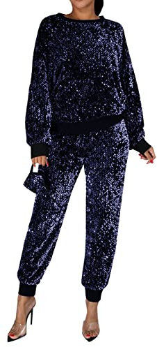 Modischer Trainingsanzug für Damen, und Winter, Pailletten, Duft, Freizeit, Sport, langer Pullover, Bleistifthose, Atemschutz, dreiteiliger Anzug, elegante Jumpsuits für Frauen,