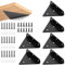 Nizirioo 6 Pièces Support Etagere, Equerre Murale, Support D'Étagère En Triangulaires Invisible, Caché Supports Métalliques Étagère Flottants Mural Equerre Etagere Murale De Fixation Avec 6 Vis