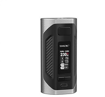 TVDC SMOK Rigel Mod 230W Box Mod Powered by Dual 18650 Battery, 2ml Cartridge No Nicotine (Silver)