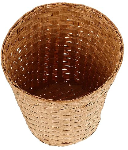 Zerodeko Poubelle En Osier Corbeille À Papier Jonc De Mer Poubelle Tissée Poubelle Ronde En Rotin Poubelle À Papier Poubelle Panier À Ordures Pour Chambre Salle De Bain Bureaux Maison