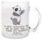 Mr. & Mrs. Panda Teetasse Panda Badminton - Geschenk, Glas Teetasse, Teeglas, Tasse mit Henkel, Danke, Sportart, Sport, Teebecher, Badminton Spielen