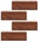 TCHOSUZ 2 inch / 5cm Wooden Bed Riser, Pack of 4 Walnut I Shaped Sofa Legs Solid Wood Furniture Legs for Home DIY Projects Couch Sofa Ottoman Bench Cabinet Nightstand TV Stand Black