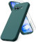 Vansdon Funda Compatible con Google Pixel 9a, 2 Unidades Protector Pantalla Cristal Templado, Silicona Líquida Gel Ultra Suave Funda- Verde Noche