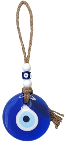 GUOYOU 7 cm Evil Eye, Türkisches Blaues Auge Glas Anhänger, Schutz Charms Amulett Wandbehang Ornament Böse Augen, Für Glücksbringer Schmuckherstellung Rückspiegel Balkon Fenster Wohnkultur