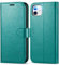 TUCCH Case for iPhone 11 (6.1), iPhone 11 Wallet Case, Magnetic Protective PU Leather Stand Foldable Flip Cover with[Shockproof TPU][RFID Blocking][Credit Card Slots] Compatible with iPhone 11, Cyan