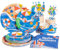SUNBEAUTY Sommer Partyteller Partygeschirr Strand-Pool Partyzubehör einschließlich Papier Teller Pappbecher Servietten Strohhalme für Hawaii Geburtstag Babyshower Deko