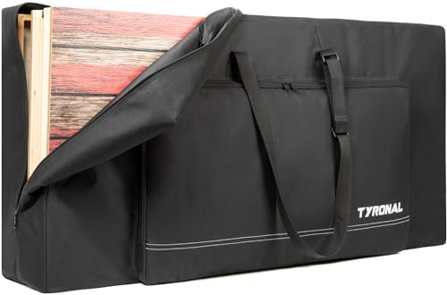 TYRONAL Cornhole Tragetasche passend für 120 x 60 cm große Bretter, Cornhole-Tragetasche mit schützendem gepolstertem Schaumstoff und einer großen Tasche für Cornhole Outdoor-Spiele, nur Tasche