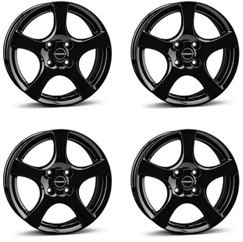 4x Borbet Felgen F 6x15 ET40 4x100 black glossy kompatibel mit Toyota Aygo Corolla iQ Yaris