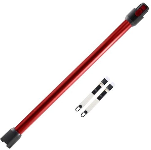 Tubo de Extensión Compatible Con Dyson V7 V8 V10 V11 V15, Telescópico Rígido y de Succión, Varilla Con Dos Cepillos 2 en 1, Rojo