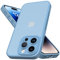 Mootobo for iPhone 14 Pro Case 6.1-Inch, Matte Shockproof Bumper Phone Cover, Military-Grade Protection Ultra Slim 360°Full Body Frosted Translucent Back Phone case(Blue)