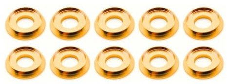 M4 Unterlegscheiben für ISO7380 Linsenkopfschrauben Aluminium Linsenkopfscheibe - Gold - 10 Stück - rcbay