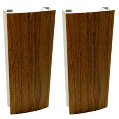 KIT 2 MULTI ANGOLI PER ZOCCOLO IN VARI COLORI H10, H12 E H15 | CONNETTORE PER ZOCCOLINO CUCINA | MADE IN ITALY (Noce Scuro, H10 cm)