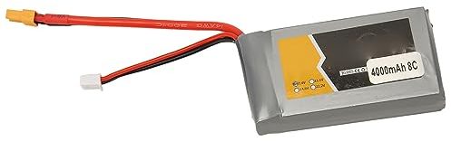 SPYMINNPOO 7,4 V 4000 MAh Lipo-Akku, Leichtes Design, L?ngere Akkulaufzeit. 2S 7,4 V 4000 MAh 8C Lipo-Akku f¨¹r HJ TX16s TX18s Modellflugzeug