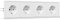 BSEED Schuko Mehrfachsteckdose Unterputz, Wandsteckdose 16Amp mit PC Rahmen, Vierfach Steckdose mit Krallen, 4 Fach Weiß
