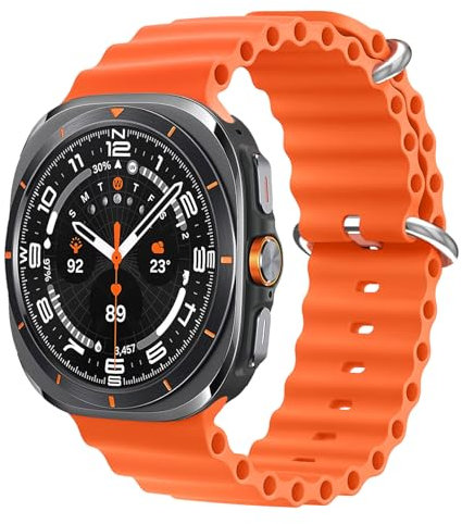 LEIXIUER Silicone Sport Cinturino Compatibile con Galaxy Watch Ultra 47mm,Ocean Silicone Cinturini/No Gap Bracciale di Ricambio Compatibile con Galaxy Watch 7 47mm