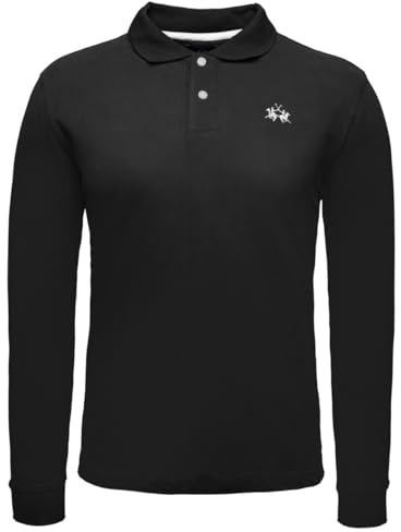 La Martina Herren Langarm-Poloshirt