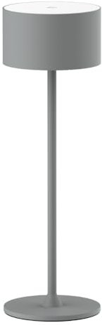 ENOVALITE LED Akku Tischlampe kabellos mit Touch, Dimmbar, Warmweiß Neutralweiß Kaltweiß einstellbar - IP44 Tischleuchte Outdoor wiederaufladbar, Nachttischlampe, Leselampe, grau