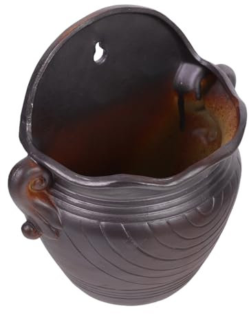 Warmhm Fioriera in Ceramica Montata A Parete Vintage Flowerpot Per Piastrelle Appese A Parete Piatta Da A Decorativa Fiore Decorativa Fioriera Da Esterno