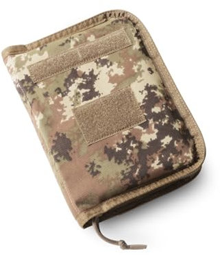 Openland Tasca Porta Block Notes A5 Tattica in Poliestere 600D – Compatto con Tasche Portapenne, Velcro, Torcia, Badge – Ideale per Softair, Outdoor, Militare (Vegetato Italiano)